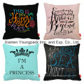 Promotional Home Decorative Custom Printing Design Travel Square Throw Pillow